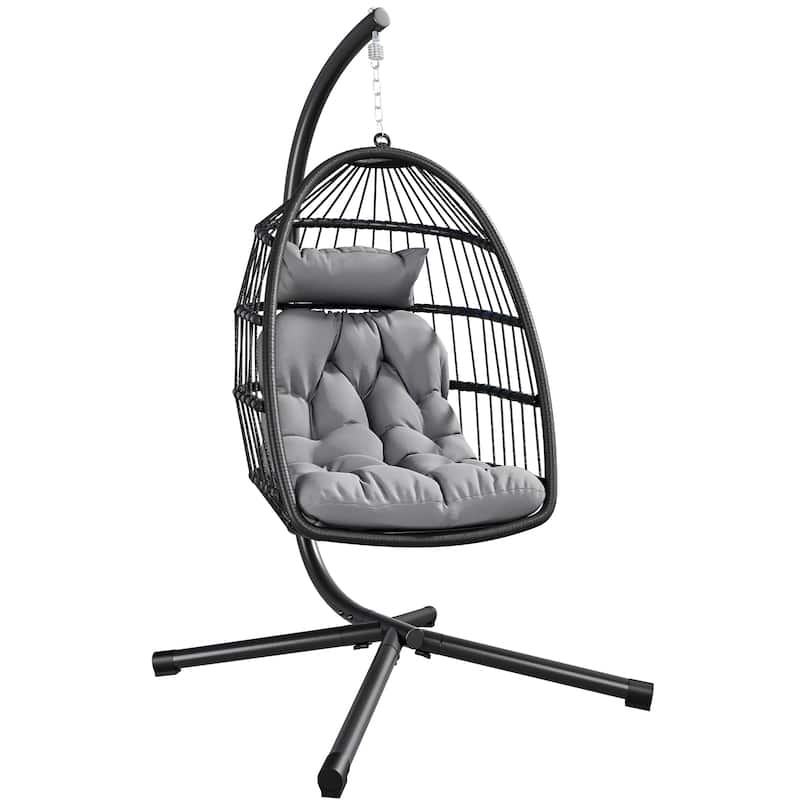 Breeonna Swing Chair with Stand - Grey