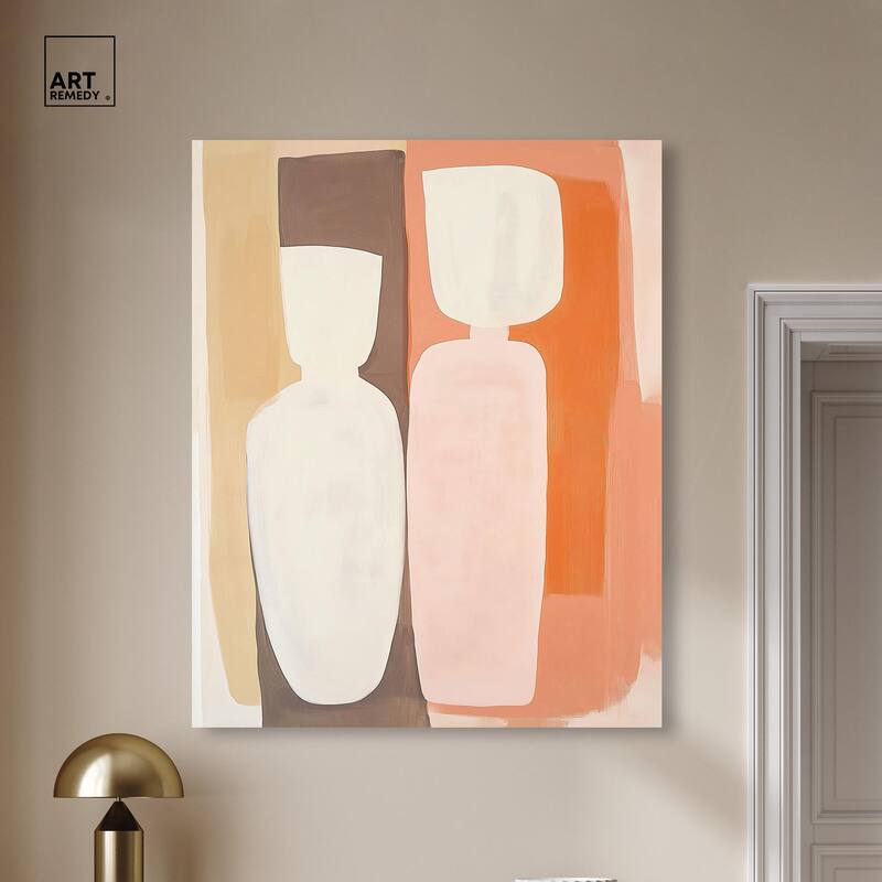 Pink Meets Clay I Canvas by Art Remedy, Gallery Wrapped