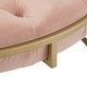 preview thumbnail 11 of 24, Perdita Gold Finish Velvet Round Tufted Ottoman by iNSPIRE Q Bold