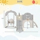 preview thumbnail 6 of 28, Toddler Slide and Swing Set 8 in 1 with Basketball Hoop