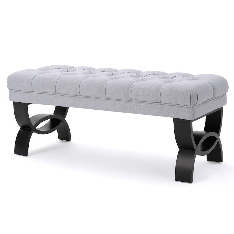 Scarlette Tufted Fabric Ottoman Bench by Christopher Knight Home - 41.00" L x 17.25" W x 16.75" H