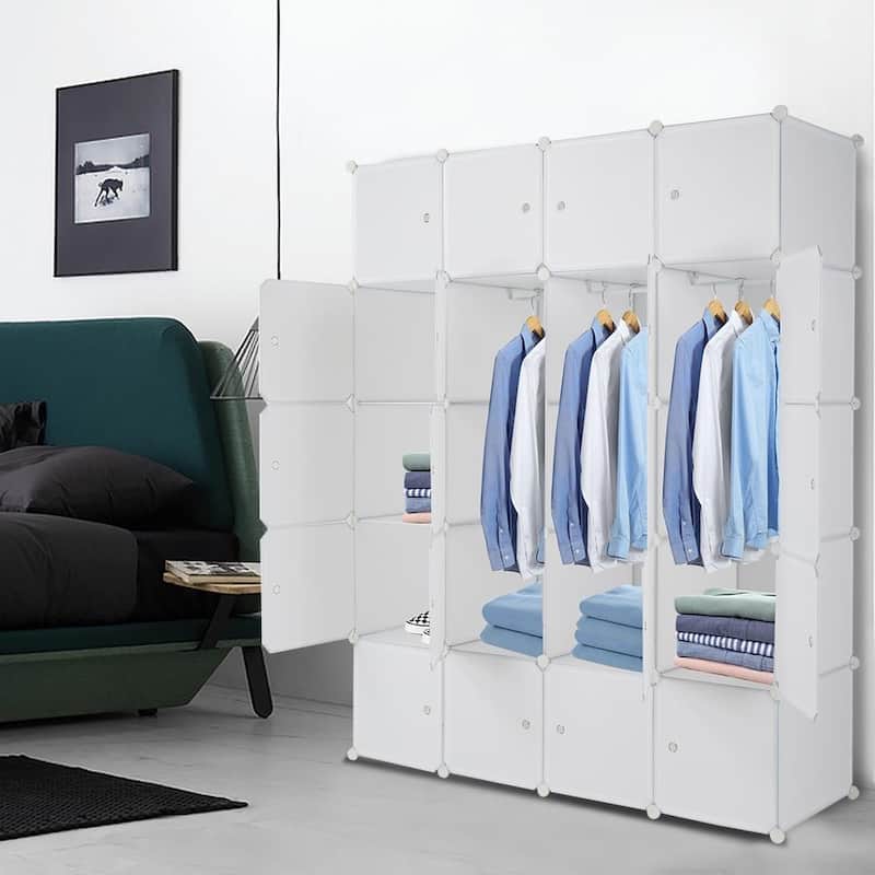 20-Cube DIY Closet Cabinets Shelves Storage Organizers
