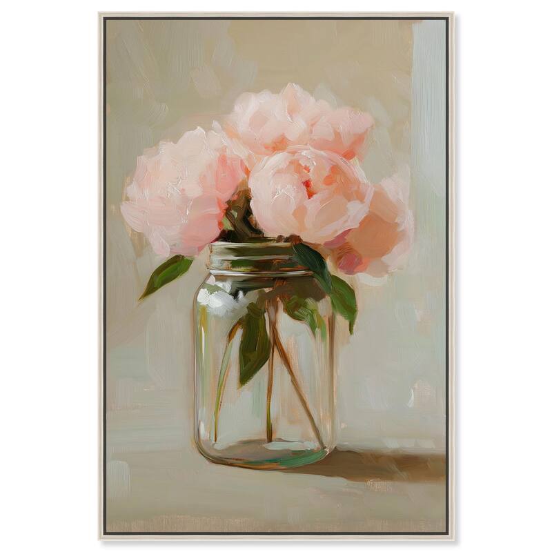 Jar of Petals Canvas by Art Remedy - Silver - 10" x 15"
