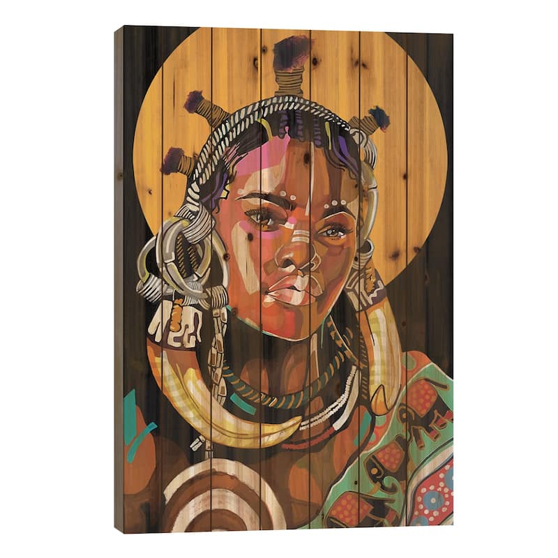 Queen is Black Print On Wood by Domonique Brown - Multi-Color - 40x26x1.5