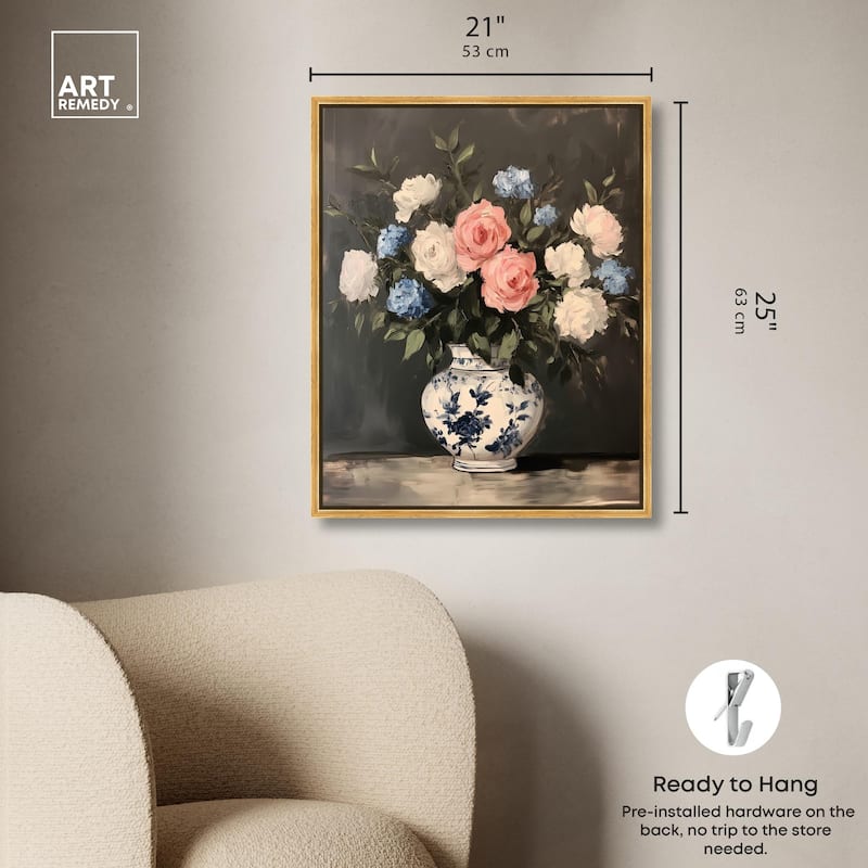 Classic Bouquet Canvas by Art Remedy