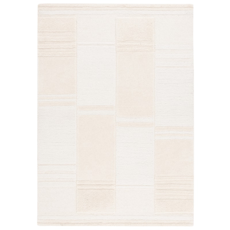 SAFAVIEH Handmade Manhattan Heidegunde Modern Wool Rug - 8' x 10' - Ivory/Beige