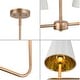 preview thumbnail 7 of 10, Modern Farmhouse 4-Light Gold Chandelier Island Lights with Fabric Shade for Dining Room