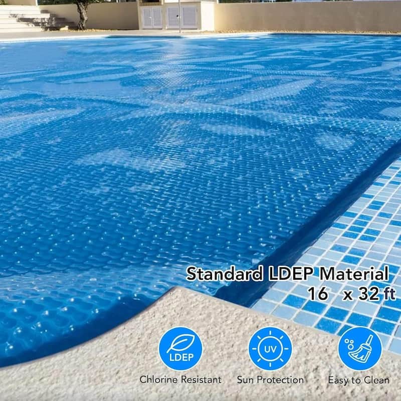 UV-Resistant Fade Resistant 12-Mil Solar Pool Cover for Inground Pool