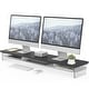 preview thumbnail 1 of 8, Fenge Acrylic Monitor Stand Riser, 42.5 Inches Dual Monitor Stand Black
