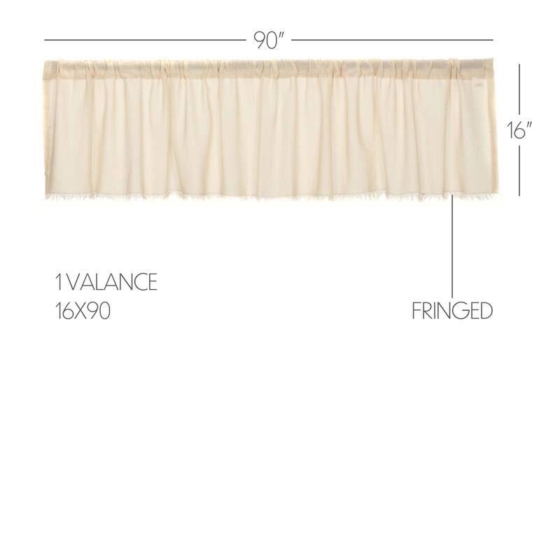 Tobacco Cloth Fringed Valance