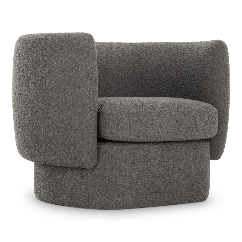 Aurelle Home Kindra Modern Fuzzy Upholstered Accent Chair