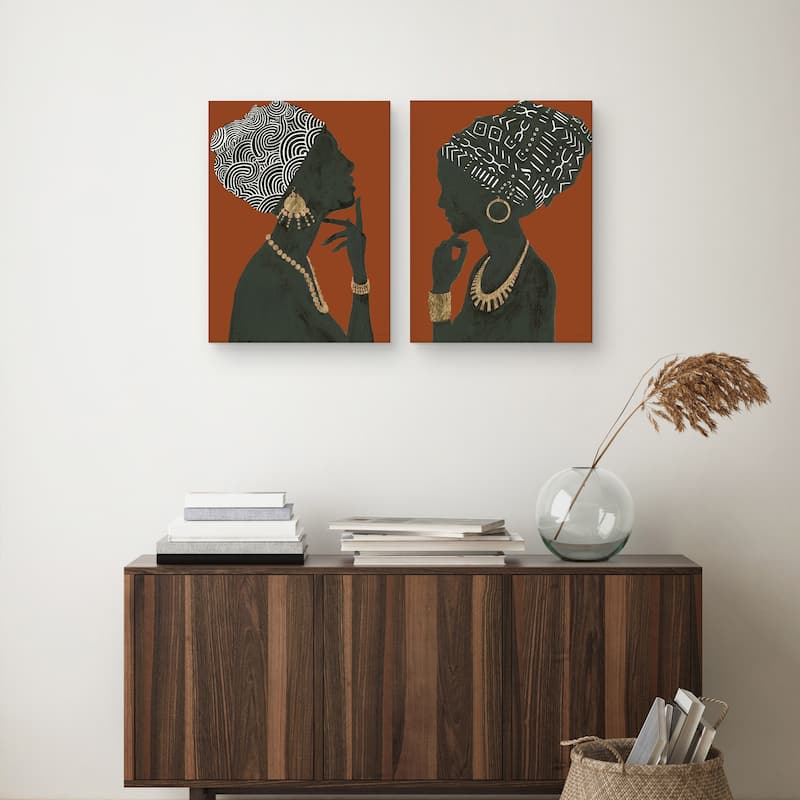 Graceful Majesty Spice I-II by Emily Adams Canvas Art Prints
