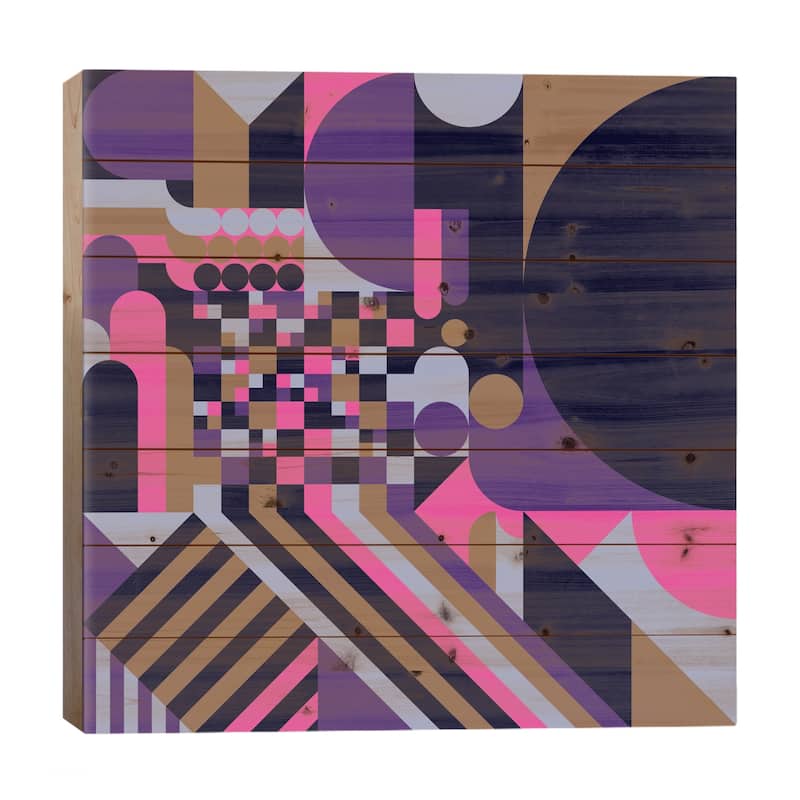 Arcade Print On Wood by Greg Mably - Multi-Color - 26x26x1.5