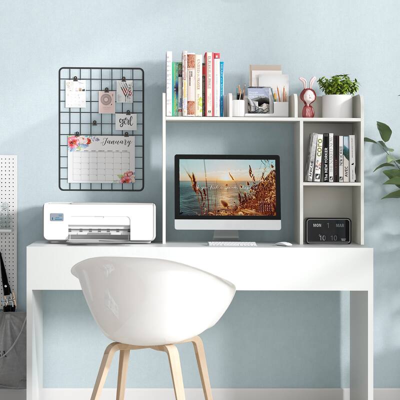 Costway Desk Bookshelf Desktop Storage Organizer Display Shelf Rack