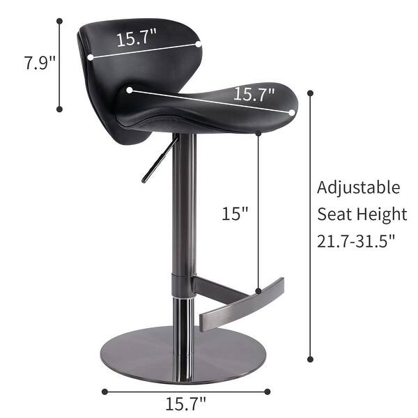 360 Degree Swivel Stainless Steel Adjustable Height Bar Stool Bed