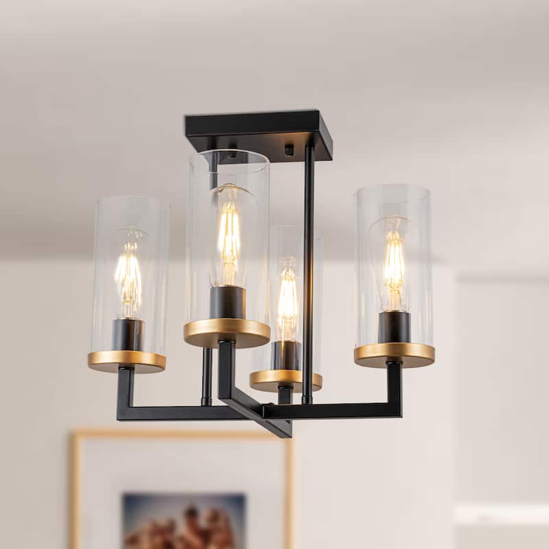 Modern Drum Light Chandelier Industrial Dining Room Light Fixtures