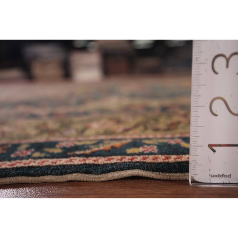 Vegetable Dye Anatolian Turkish Vintage Rug Handmade Blue Wool Carpet - 6'7" X 8'9"