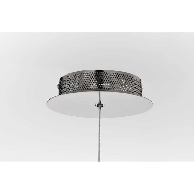 Nova LED 16 Inch Mini Pendant Polished Nickel Finish K9 Crystal - Polished Nickel