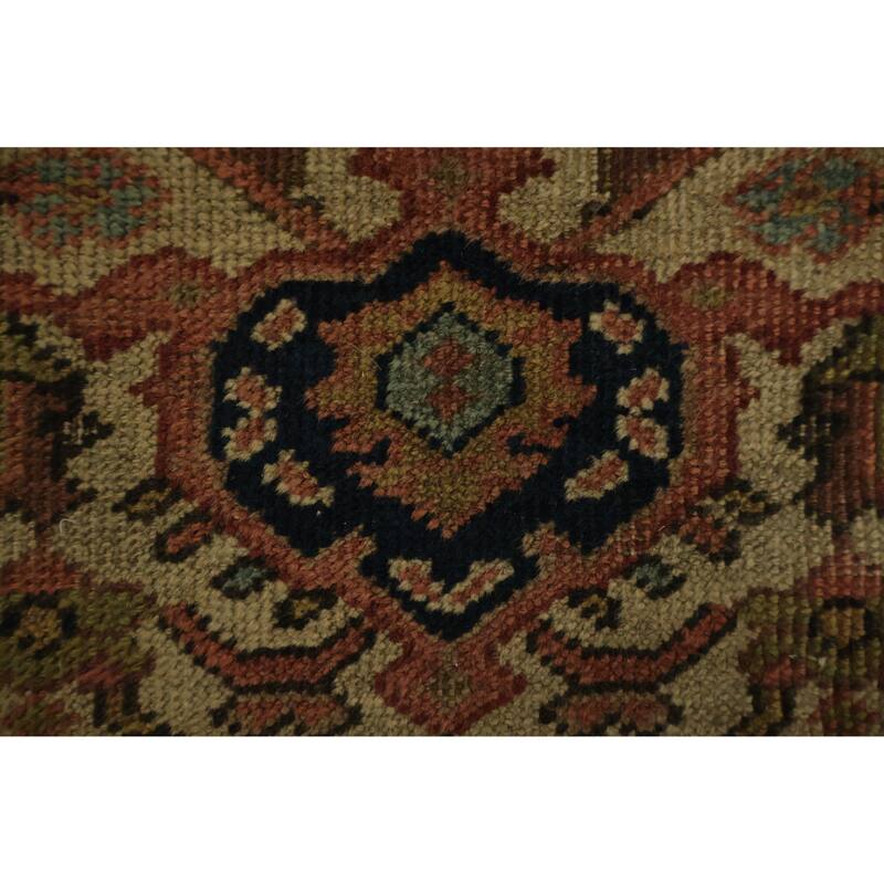 Hand Knotted Oriental 100% Wool Carpet Traditional All-Over Navy Blue & Blues Mahal Area Rug - 9' 11'' X 7' 1''