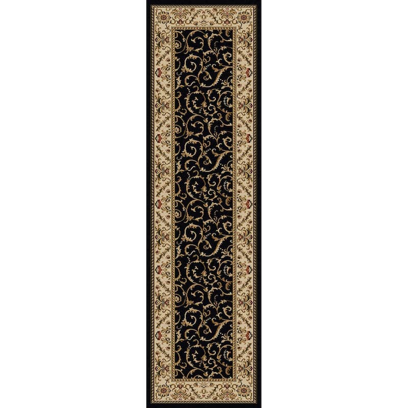 Admire Home Living Amalfi Transitional Scroll Pattern Area Rug