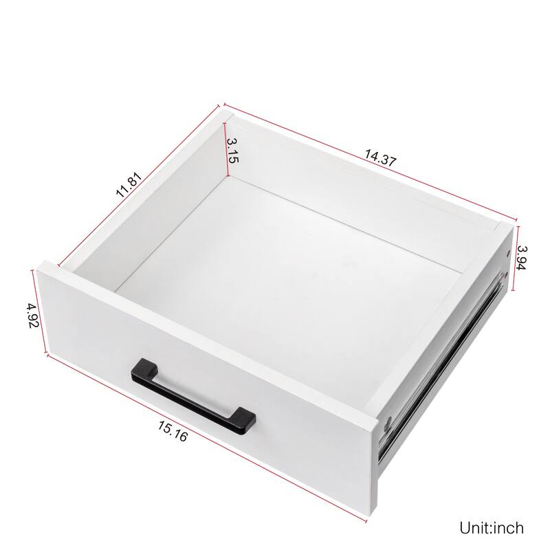 GDF Studio - Centennial Modern 35.43" Tall Modular Wine Bar Buffet Cabinet Storage