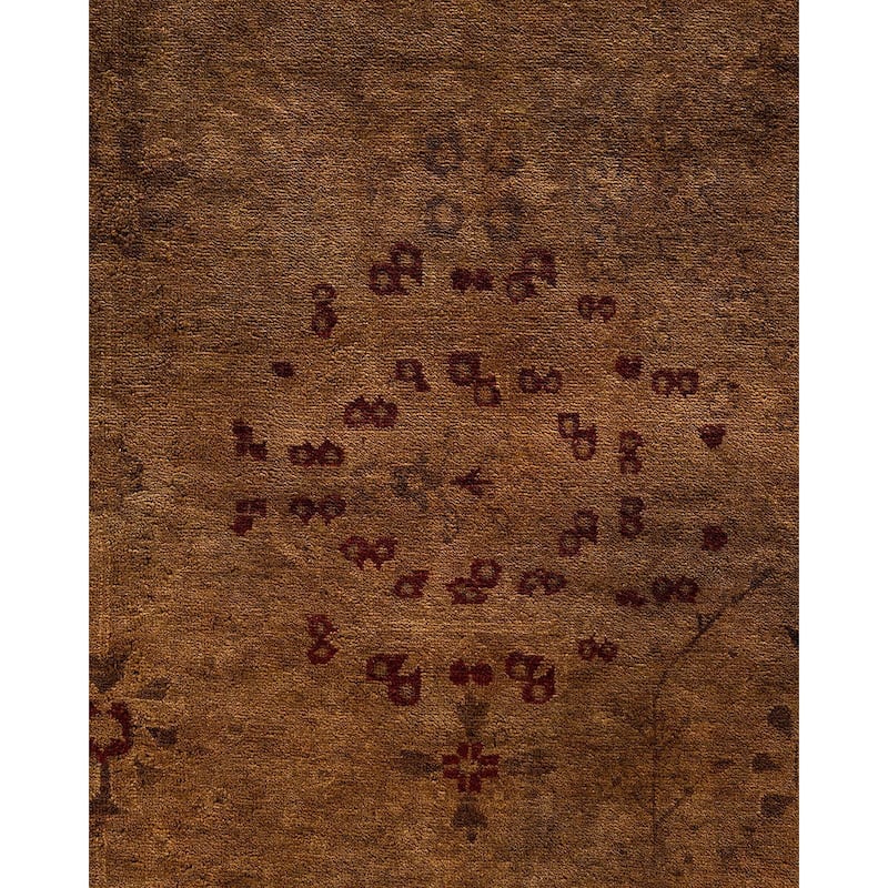Fine Vibrance, One-of-a-Kind Hand-Knotted Area Rug - Gold, 9' 1" x 12' 2" - 9' 1" x 12' 2"