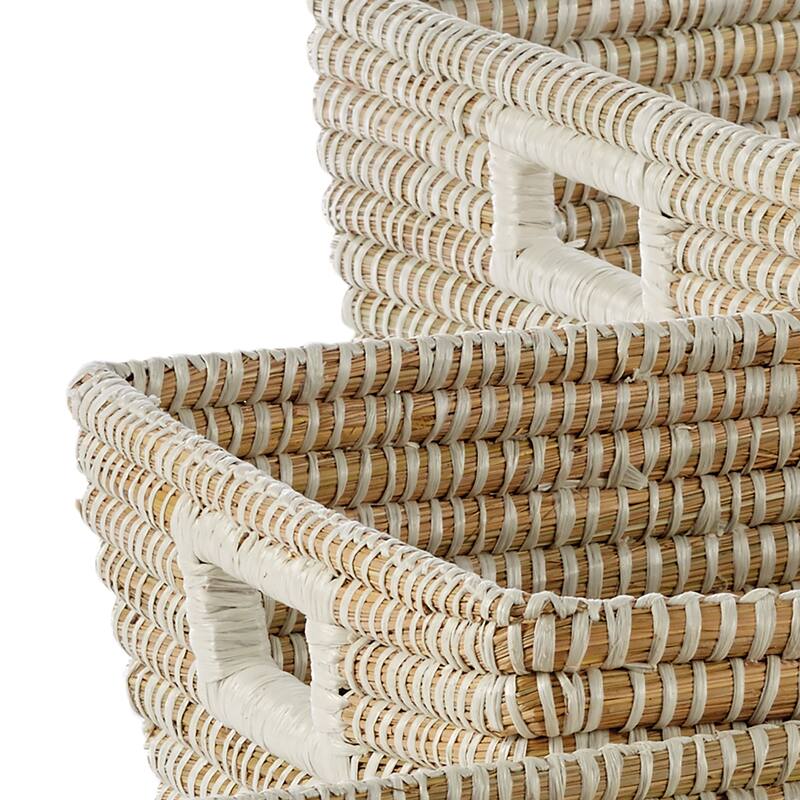 Rivergrass Rectangular Baskets With Handles, Set Of 3 - Set of 3