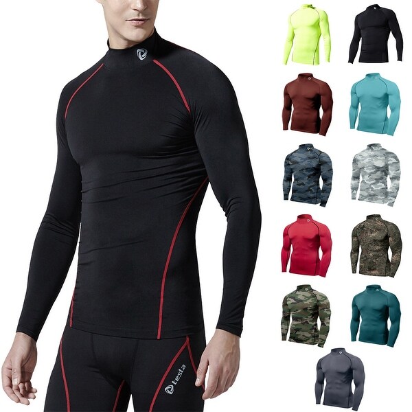 long sleeve turtleneck compression shirt