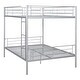 preview thumbnail 8 of 7, Full Over Full Metal Bunk Bed with Contemporary Iron Frame ,Space-Saving Design with Safety Guardrails