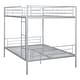 preview thumbnail 15 of 22, Full Over Full Metal Bunk Bed with Ladder and Guardrail