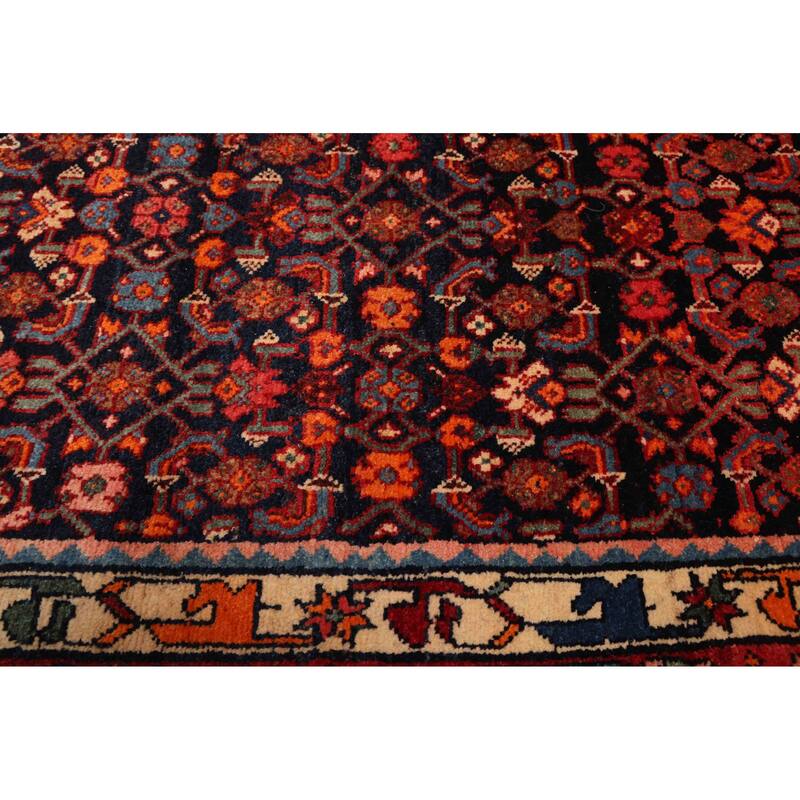 ECARPETGALLERY Hand-knotted Andelz Dark Navy Wool Rug - 4'8 x 8'3