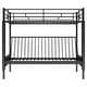 preview thumbnail 9 of 10, Twin Over Full Bunk Bed with Convertible Futon, Black