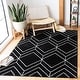 preview thumbnail 69 of 154, SAFAVIEH Adirondack Benilda Modern Geometric Rug 10' Square - Black/Ivory