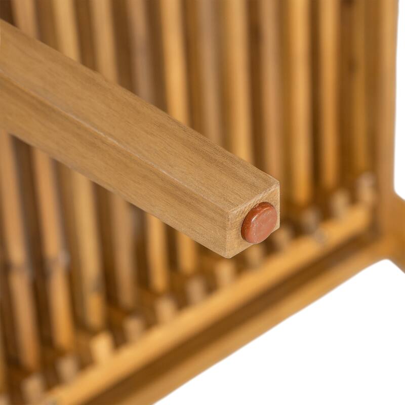 Roomfitters 69-Inch Outdoor Dining Table, Acacia Wood Slatted Top for Patio or Garden, Sturdy Finish