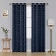 preview thumbnail 1 of 86, Deconovo Decorative Silver Diamond Curtains (2 Panel) 52x63 Inch-2PC - Navy Blue