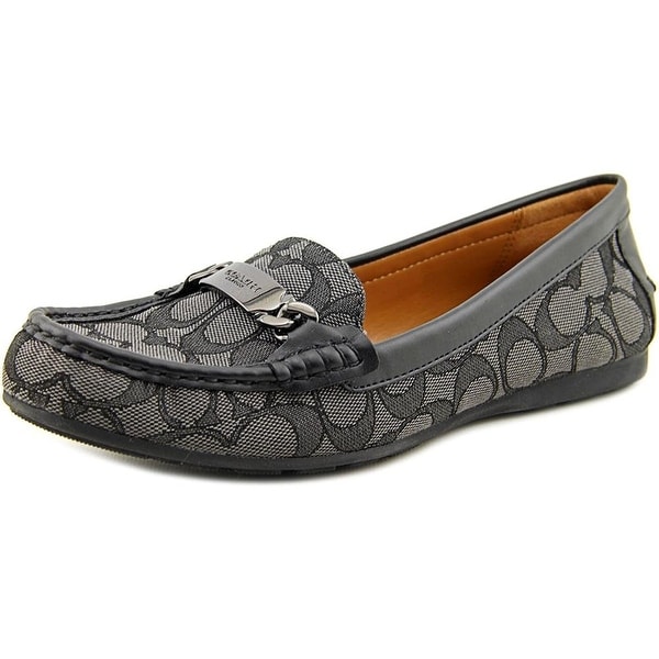 coach womens olive sand printed snake closed toe loafers