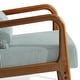 preview thumbnail 82 of 161, 25" W Mid Century Upholstered Wood Accent Chair with Pillow