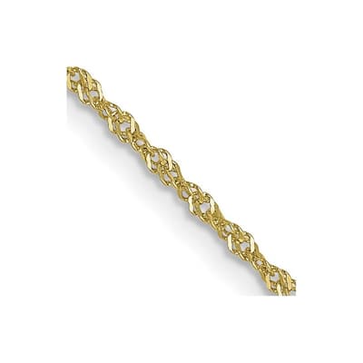 Curata 10k Yellow Gold Solid 1.0mm Baby Box Chain Necklace Options: 16 18 20