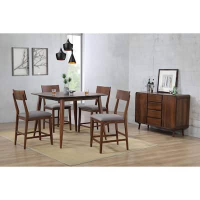 Counter Height Dining Set - 6 Person Pub Table with Buffet & Seats - Modern Kitchen Set