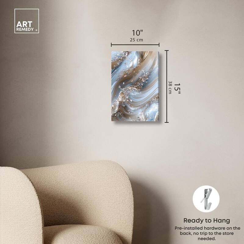 Crystal Ice Storm Canvas by Art Remedy, Gallery Wrapped