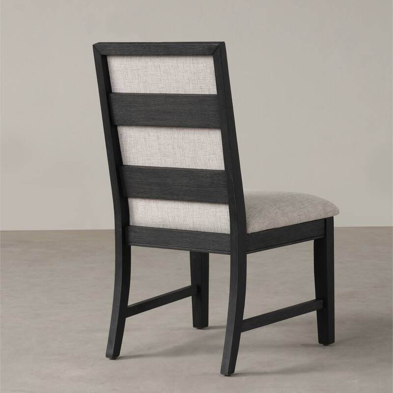 Roundhill Furniture Gates Upholstered Dining Chairs, Set of 2, Gray