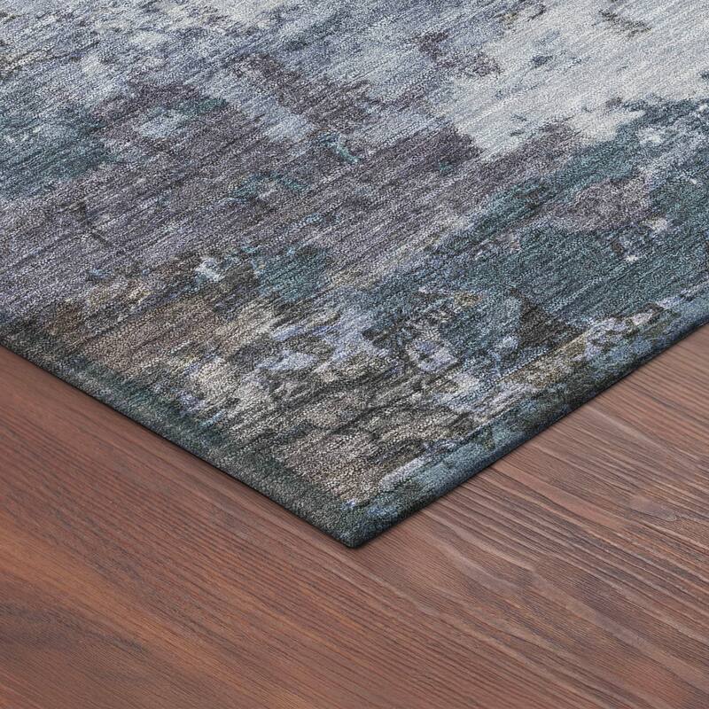 Machine Washable Indoor/ Outdoor Casual Contemporary Chantille Rug