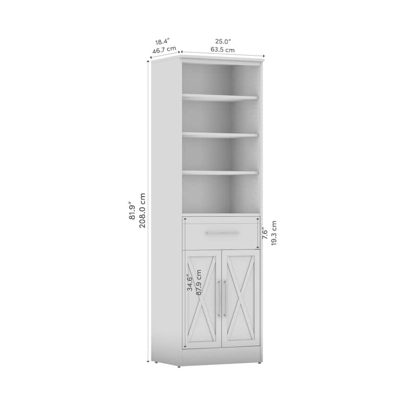 Key West 25W Closet Organizer with Drawer and Doors by Bestar