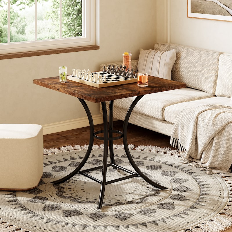 Square Dining Table, Kitchen Table, Living Room Balcony Accent Dining Table Gathering Table