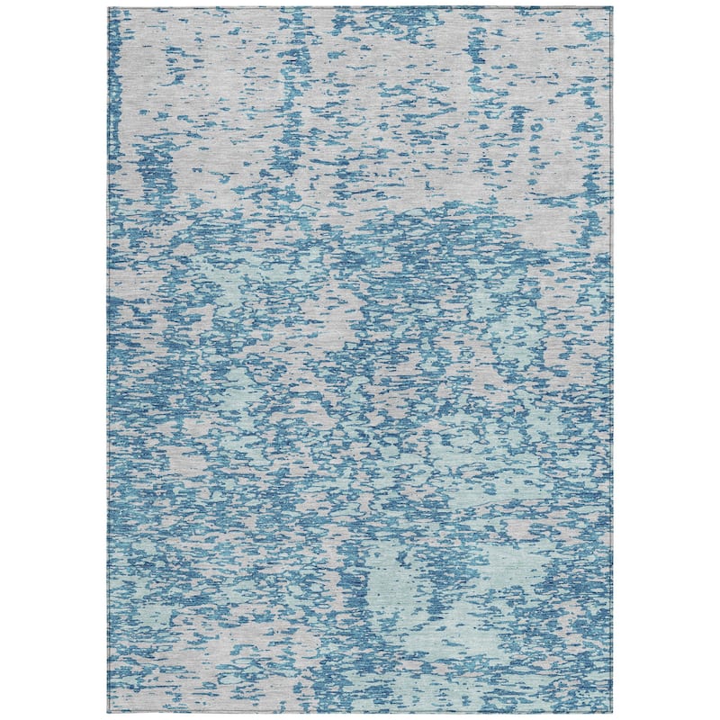 HomeRoots Abstract Transitional Rectangle Outdoor Rug