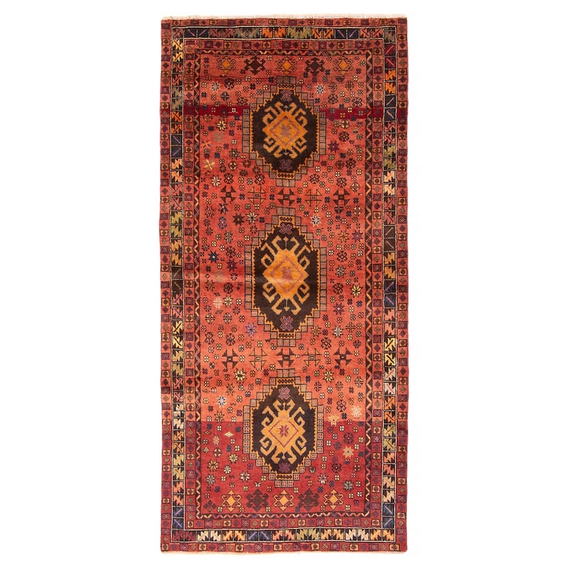 ECARPETGALLERY Hand-knotted Konya Anatolian Red Wool Rug - 2'11 x 6'5 - Red - 2'11 x 6'5