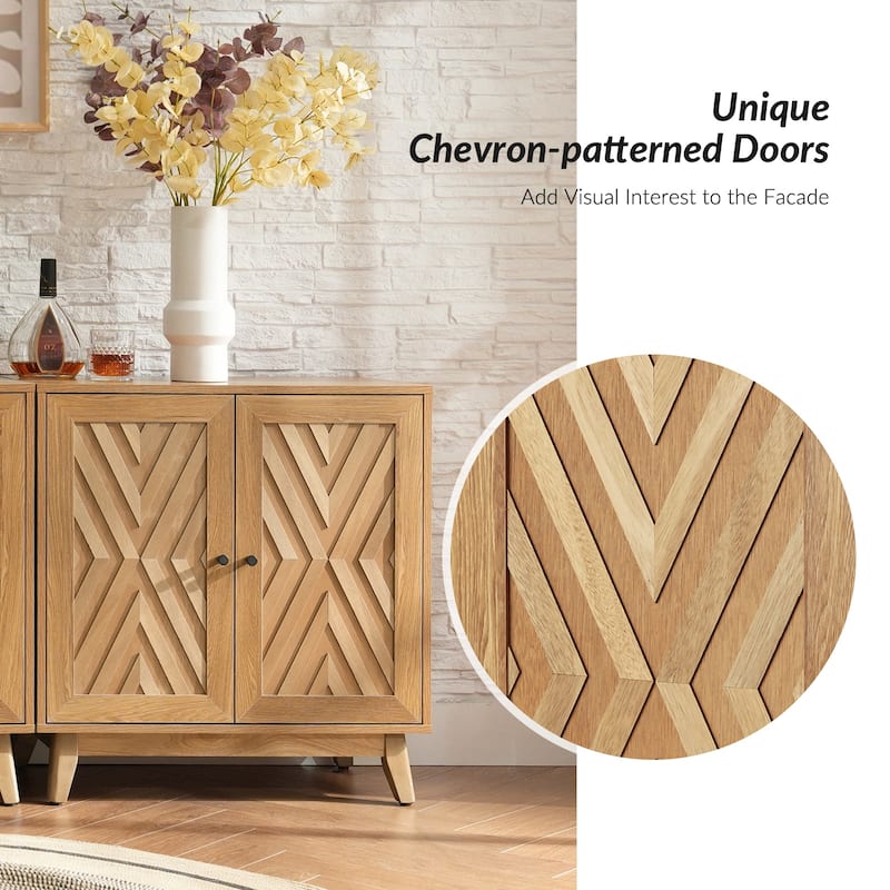 Joseph Midcentury 30"Tall 2 Door Accent Cabinet Set of 2 by HULALA HOME