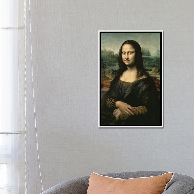 iCanvas "Mona Lisa, c.1503-6 " by Leonardo da Vinci Framed Canvas Print