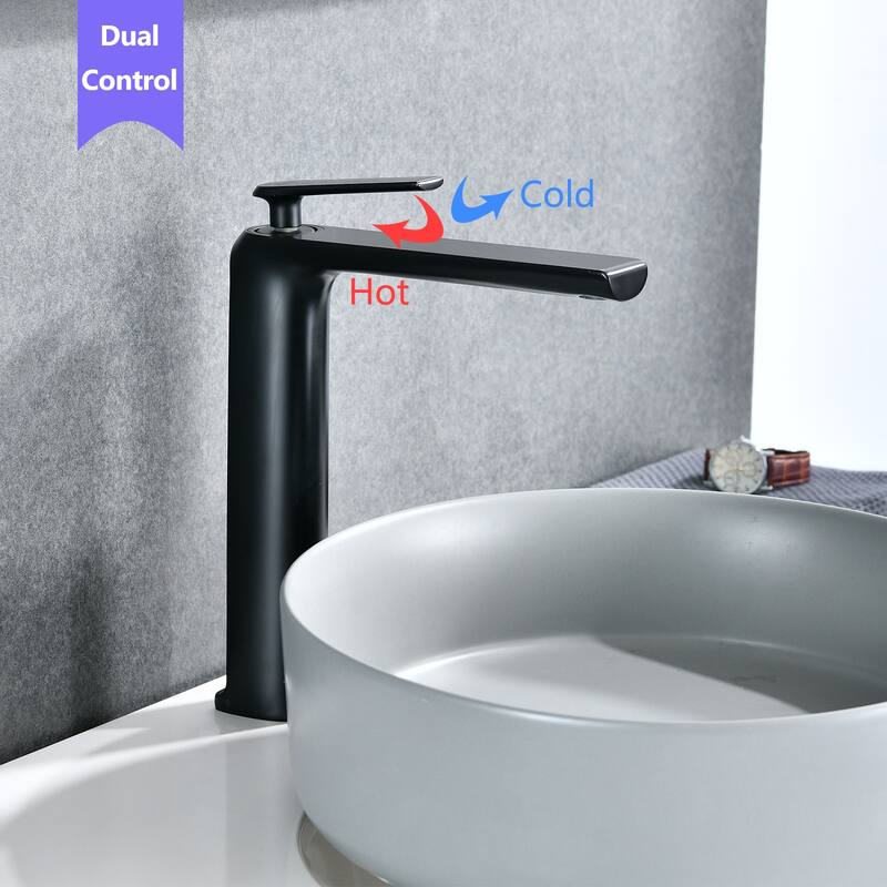 PROOX High Arc Bathroom Vessel Faucet Lever Single Handle