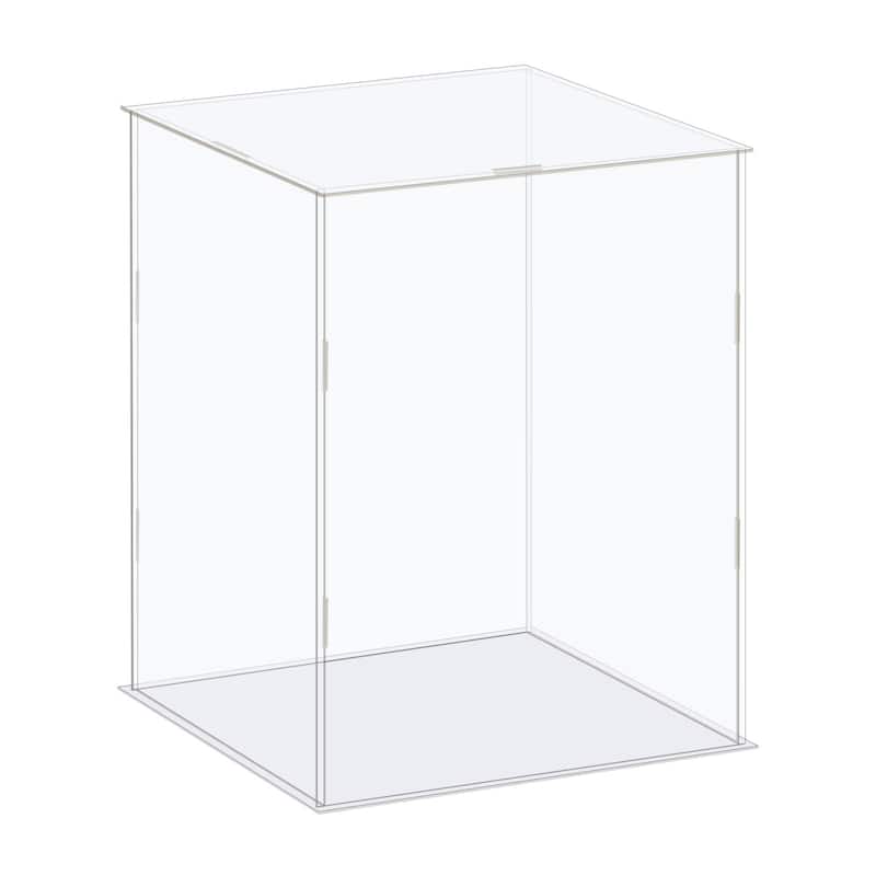 Display Case Box Acrylic Box Transparent Showcase 16x16x21cm for Collectibles